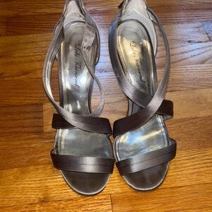 Lulu Townsend silver Strappy Heels